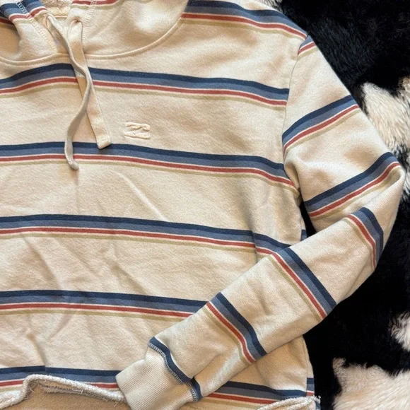 Billabong Multicolor cropped Striped Hoodie - Picture 3 of 4
